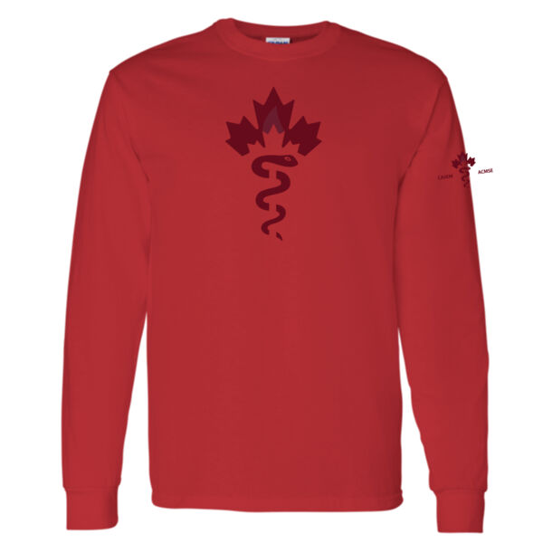 Gildan Unisex Tone on Tone Caduceus Printed Long Sleeve Thumbnail