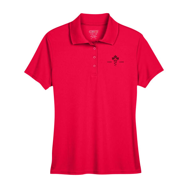 Origin Women's Tone on Tone Bilingual Caduceus Printed Polo Thumbnail