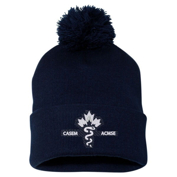 Sportsman Adult Bilingual Caduceus Embroidered Pom-Pom Toque Thumbnail