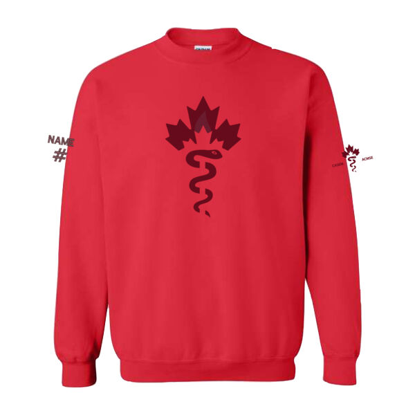 Gildan Unisex Tone on Tone Caduceus Printed Crewneck Thumbnail
