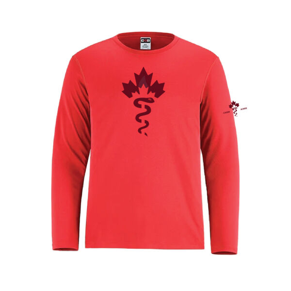 Shore Unisex Tone on Tone Caduceus Printed Long Sleeve Thumbnail