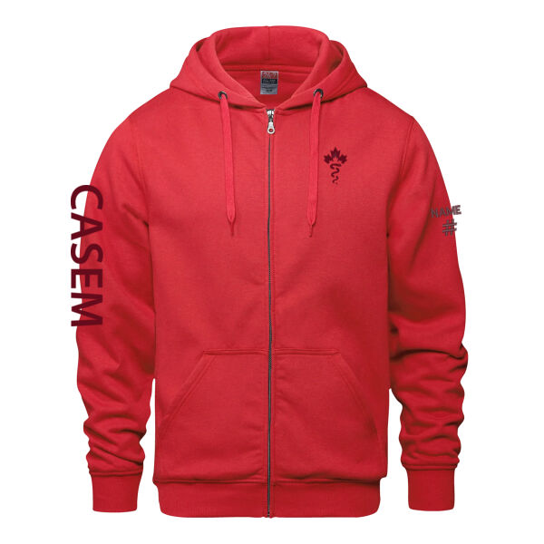 Surfer Unisex Tone on Tone CASEM Printed Full Zip Thumbnail