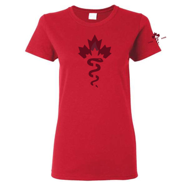Gildan Women's Tone on Tone Caduceus Printed T-Shirt Thumbnail