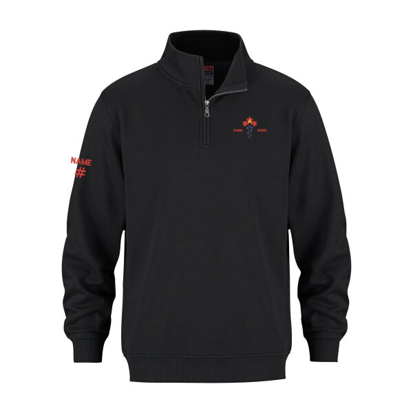 Flux Unisex Bilingual Caduceus Embroidered Quarter Zip Thumbnail